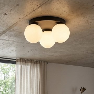 Brilagi - Stropna svetilka MILO 3xE27/60W/230V, premer 35 cm, črna
