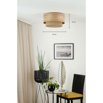 Brilagi - Stropna svetilka MONTANA BOHO 1xE27/15W/230V pr. 45 cm rjava