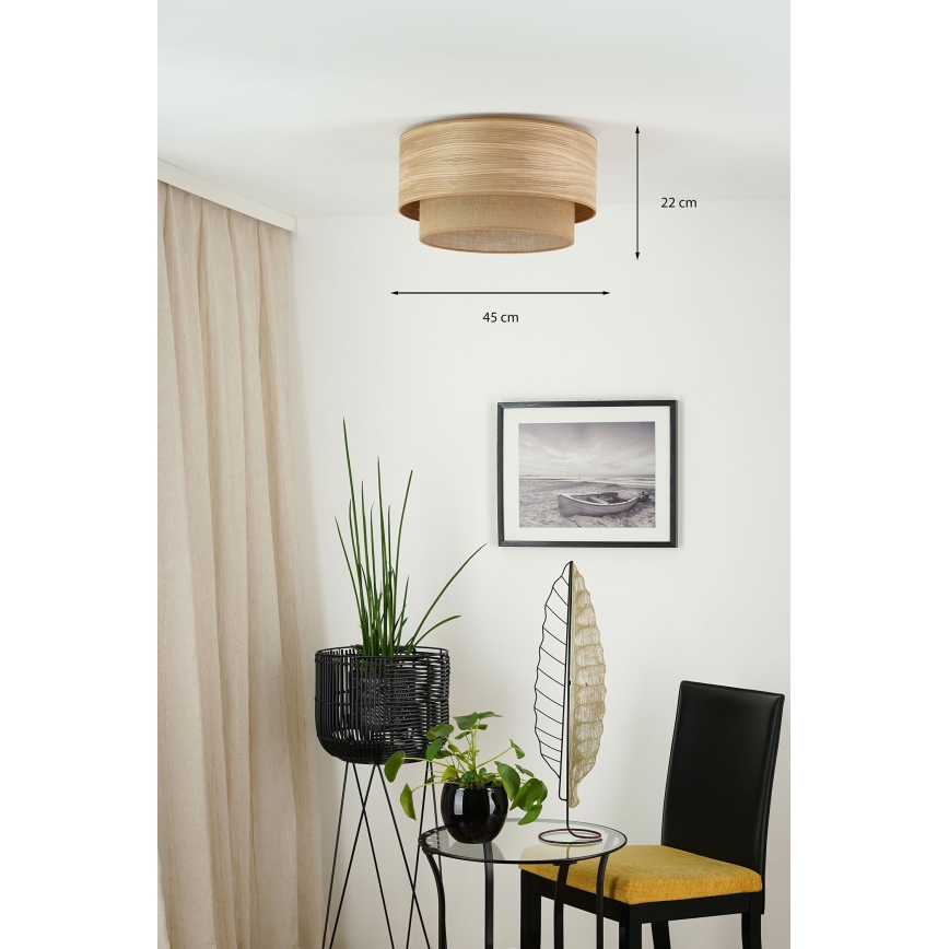 Brilagi - Stropna svetilka MONTANA BOHO 1xE27/15W/230V pr. 45 cm rjava