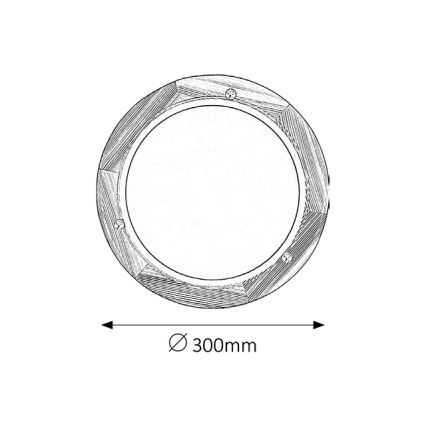 Brilagi - Stropna svetilka ORBIS 1xE27/60W/230V, premer 30 cm, borovina