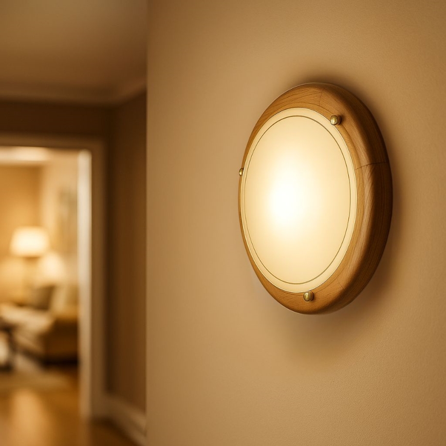 Brilagi - Stropna svetilka ORBIS 1xE27/60W/230V premer 30 cm borovina