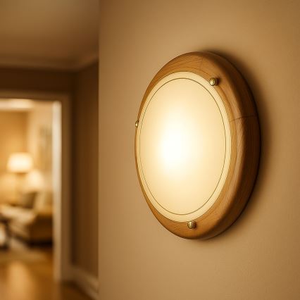 Brilagi - Stropna svetilka ORBIS 2xE27/60W/230V, premer 38 cm, borovica