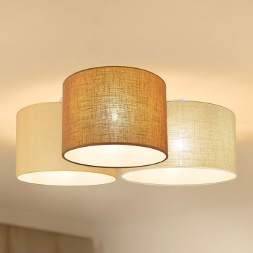 Brilagi - Stropna svetilka PAJEK 3xE27/15W/230V bež/krem barva