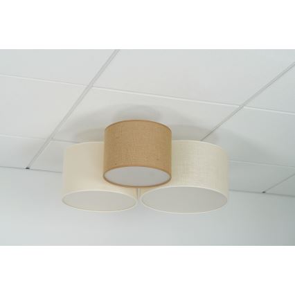 Brilagi - Stropna svetilka PAJEK 3xE27/15W/230V bež/krem barva