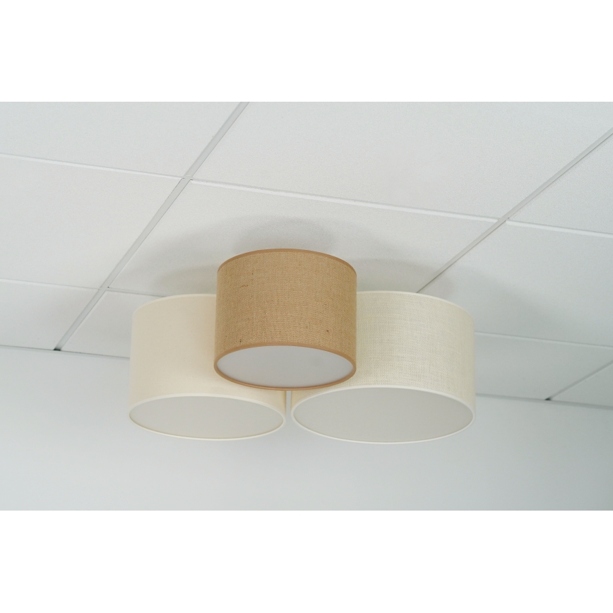 Brilagi - Stropna svetilka PAJEK 3xE27/15W/230V bež/krem barva