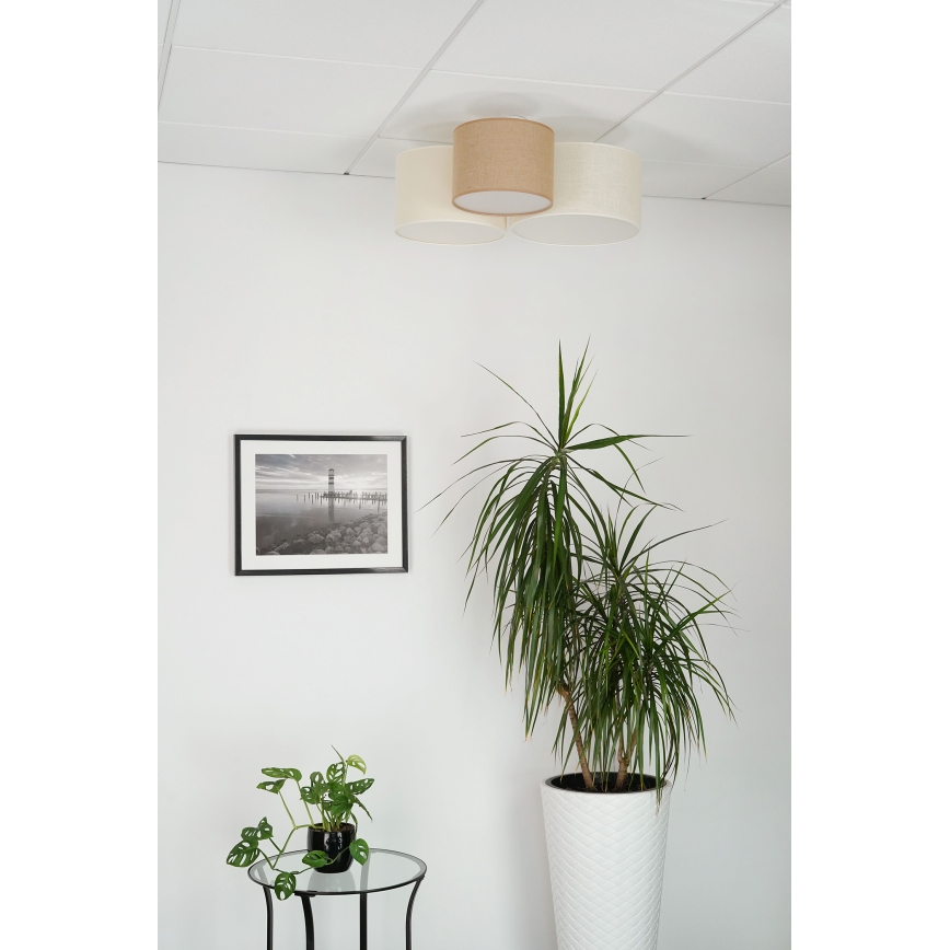 Brilagi - Stropna svetilka PAJEK 3xE27/15W/230V bež/krem barva
