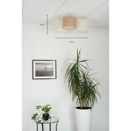 Brilagi - Stropna svetilka PAJEK 3xE27/15W/230V bež/krem barva