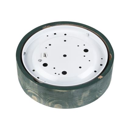Brilagi - Stropna svetilka PINO 1xE27/15W/230V borovica/zelena pr. 27,5 cm