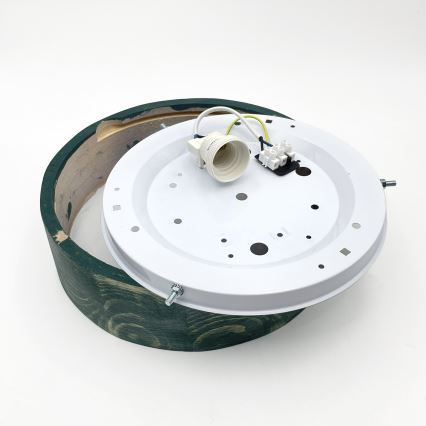 Brilagi - Stropna svetilka PINO 1xE27/15W/230V borovica/zelena pr. 27,5 cm