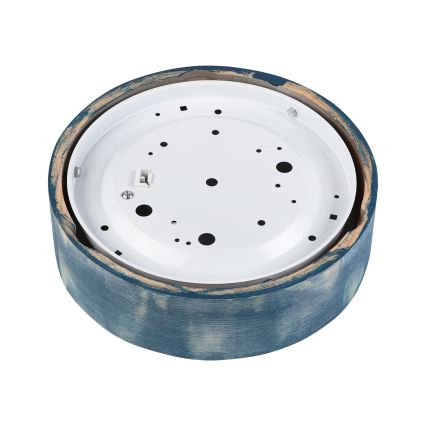 Brilagi - Stropna svetilka PINO 1xE27/15W/230V macesen/modra, Ø 27,5 cm