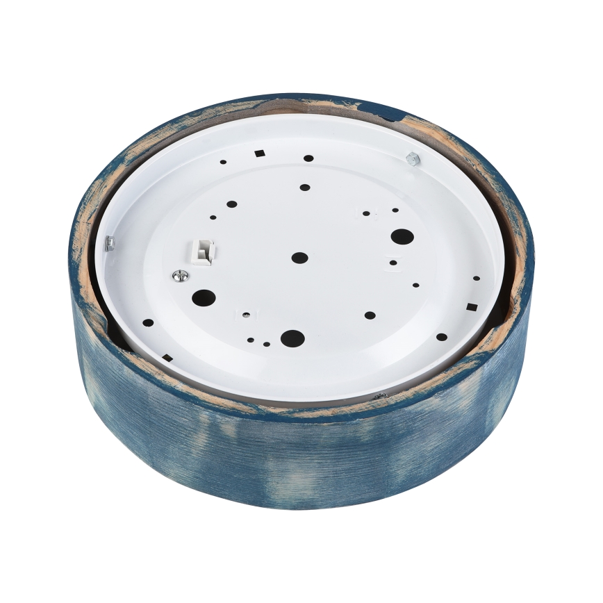 Brilagi - Stropna svetilka PINO 1xE27/15W/230V macesen/modra, Ø 27,5 cm