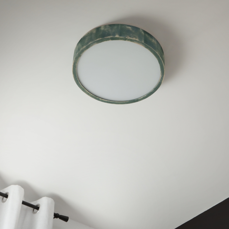 Brilagi - Stropna svetilka PINO 2xE27/15W/230V, borovina/zelena, premer 37,5 cm
