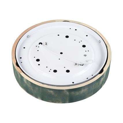 Brilagi - Stropna svetilka PINO 2xE27/15W/230V, borovina/zelena, premer 37,5 cm
