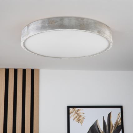 Brilagi - Stropna svetilka PINO 3xE27/15W/230V borovica/srebrna, premer 47,5 cm