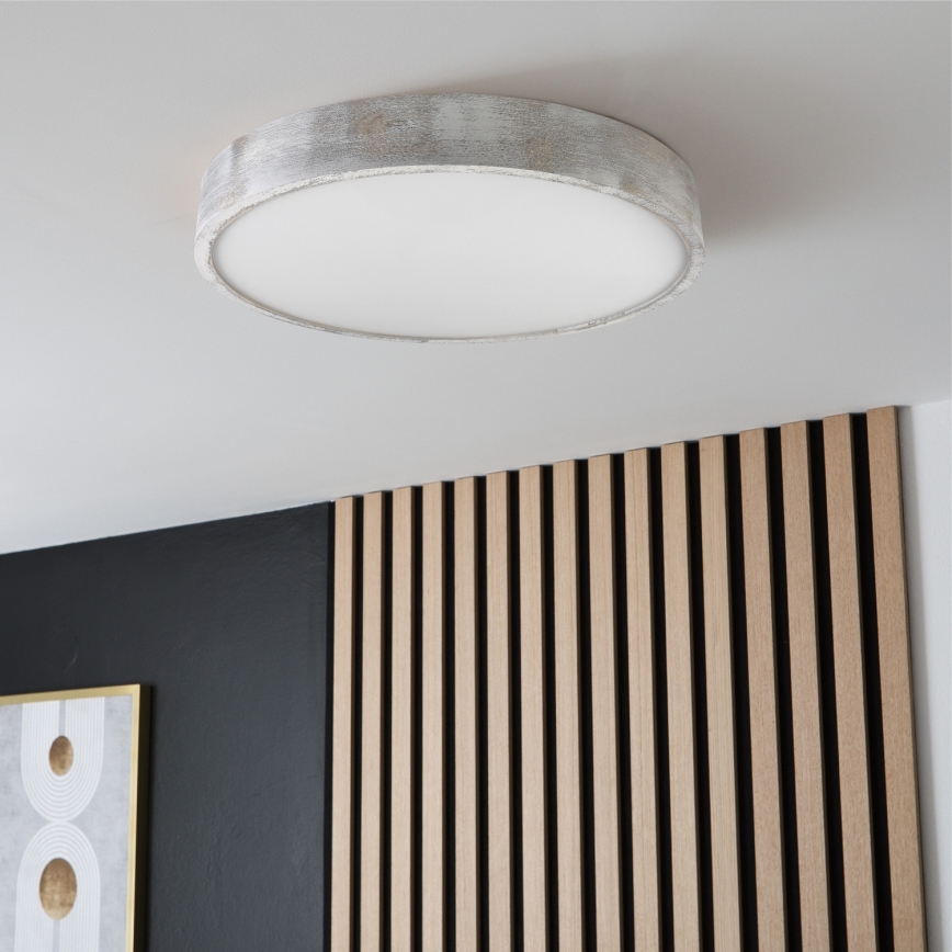 Brilagi - Stropna svetilka PINO 3xE27/15W/230V borovica/srebrna, premer 47,5 cm