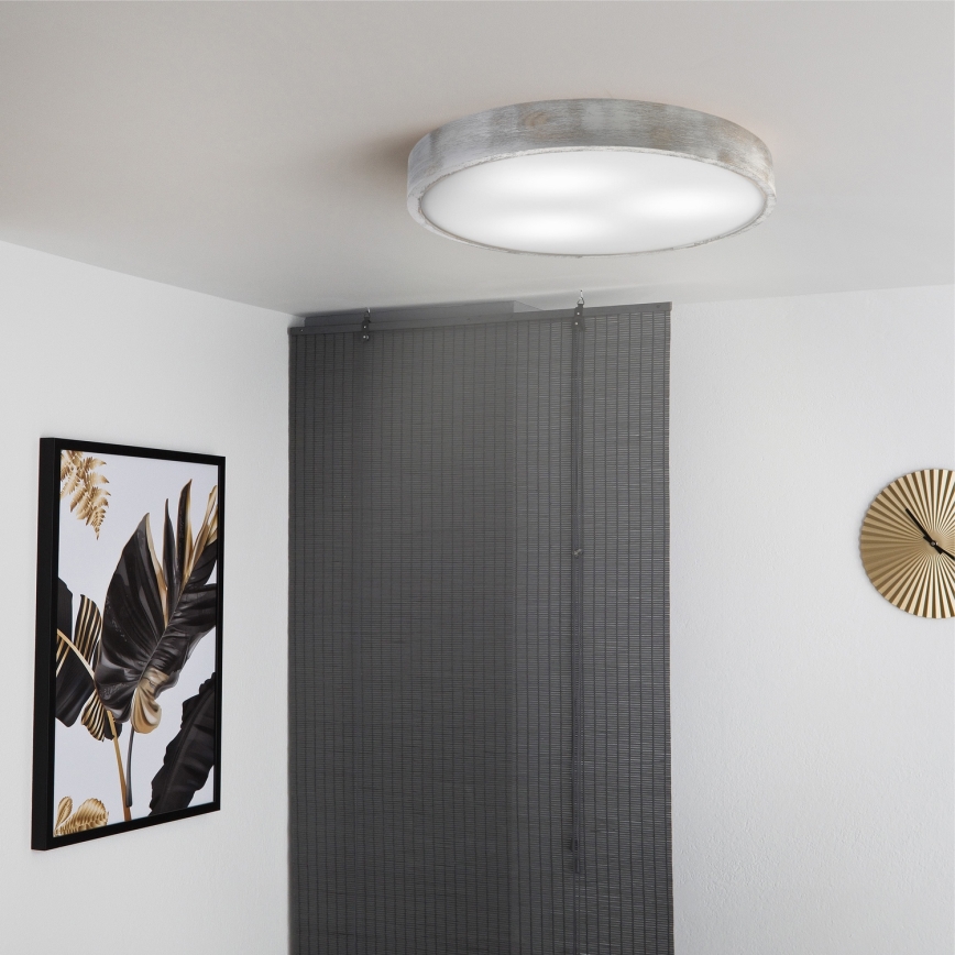 Brilagi - Stropna svetilka PINO 3xE27/15W/230V borovica/srebrna, premer 47,5 cm