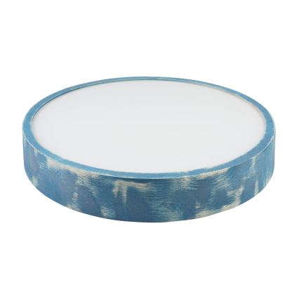 Brilagi - Stropna svetilka PINO 3xE27/15W/230V borovina/modra premer 47,5 cm