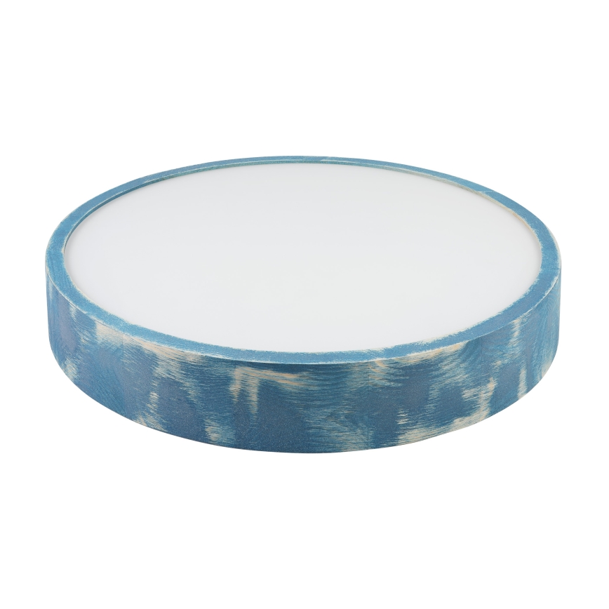 Brilagi - Stropna svetilka PINO 3xE27/15W/230V borovina/modra premer 47,5 cm