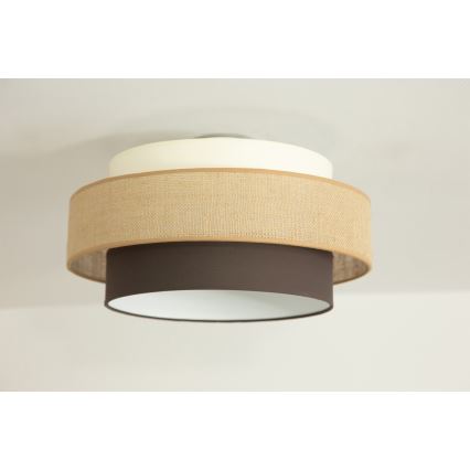 Brilagi - Stropna svetilka RESNA 1xE27/60W/230V Ø 40 cm bež/črna