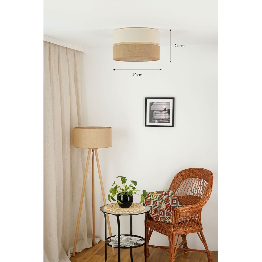 Brilagi - Stropna svetilka ROYAL YUTE 1xE27/15W/230V pr. 40 cm bež/krem barva