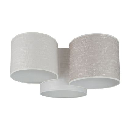 Brilagi - Stropna svetilka SNAKE 3xE27/15W/230V 50x57 cm siva/kremna