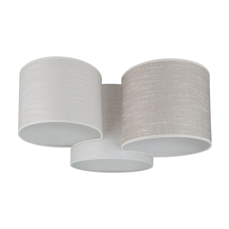 Brilagi - Stropna svetilka SNAKE 3xE27/15W/230V 50x57 cm siva/kremna