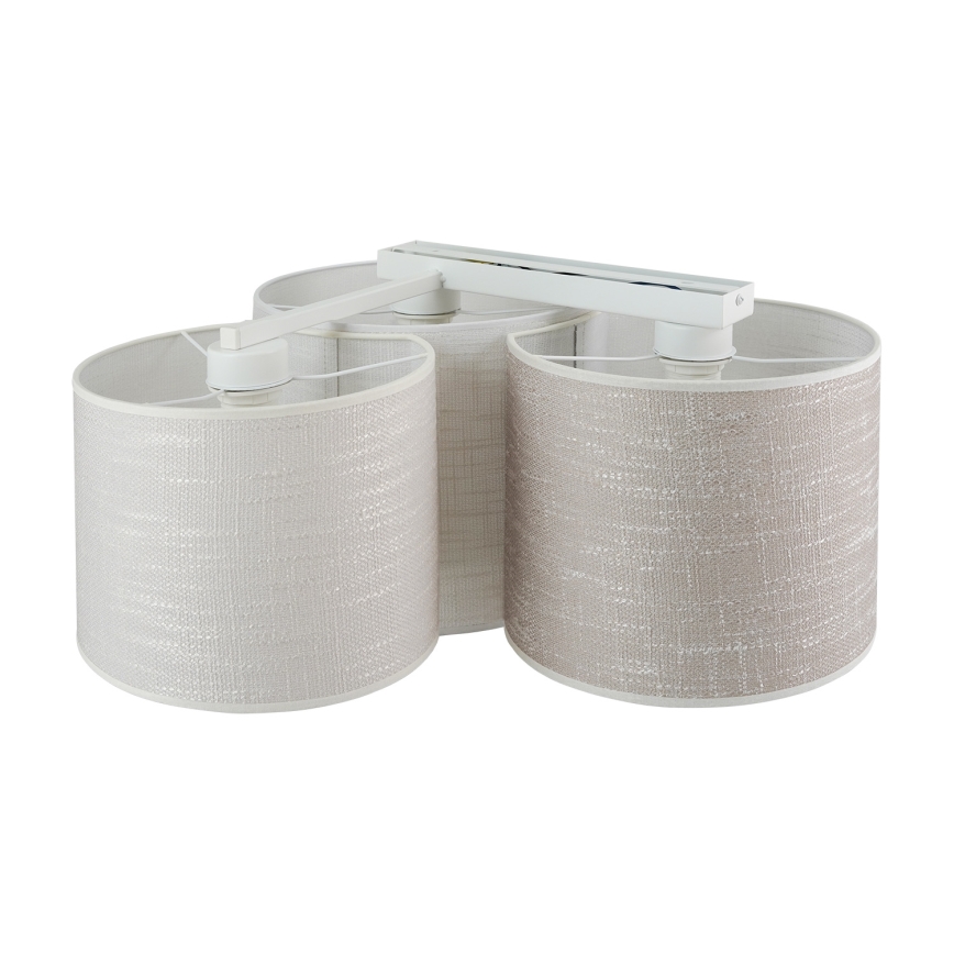 Brilagi - Stropna svetilka SNAKE 3xE27/15W/230V 50x57 cm siva/kremna