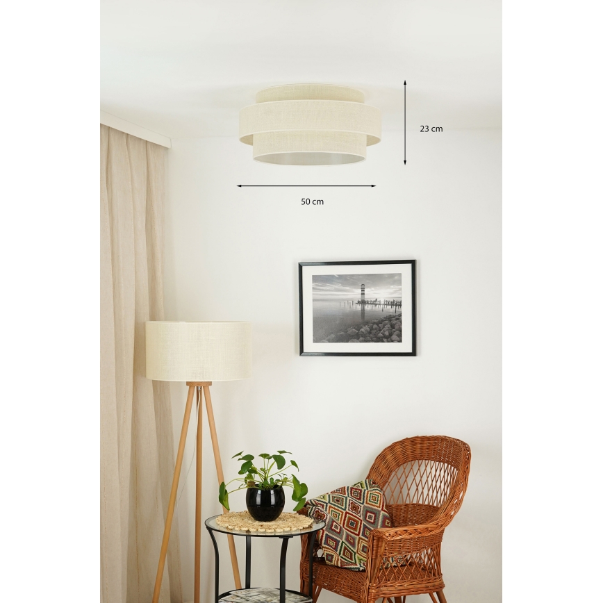 Brilagi - Stropna svetilka SPACE YUTE LED/12W/230V pr. 50 cm 3000K/4000K/6400K krem barva