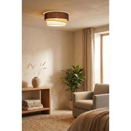 Brilagi - Stropna svetilka TRIO 1xE27/60W/230V premer 40 cm rjava/bežna/bela