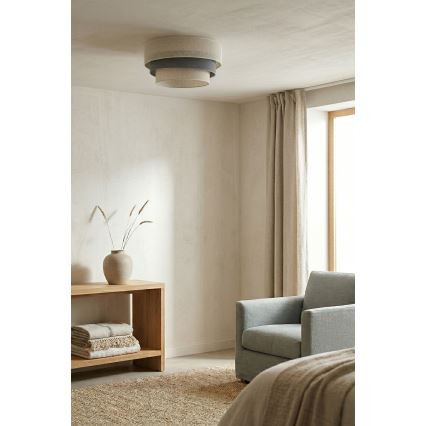 Brilagi - Stropna svetilka TRIO 1xE27/60W/230V Ø 40 cm kremna/siva