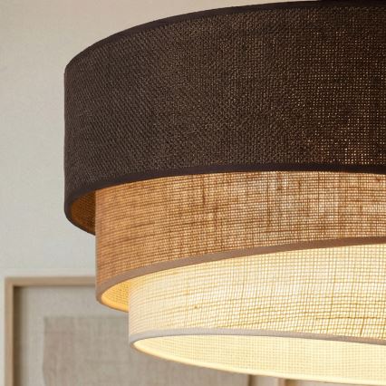 Brilagi - Stropna svetilka TRIO, 3xE27/60W/230V, premer 60 cm, rjava/bež/bela