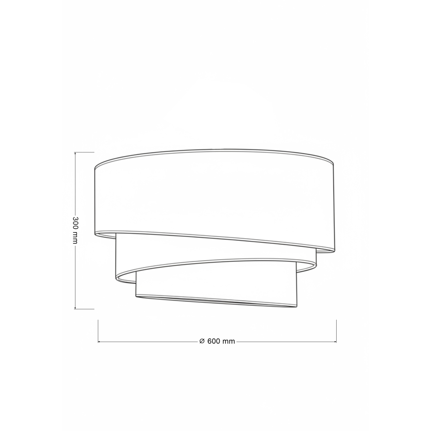 Brilagi - Stropna svetilka TRIO, 3xE27/60W/230V, premer 60 cm, rjava/bež/bela