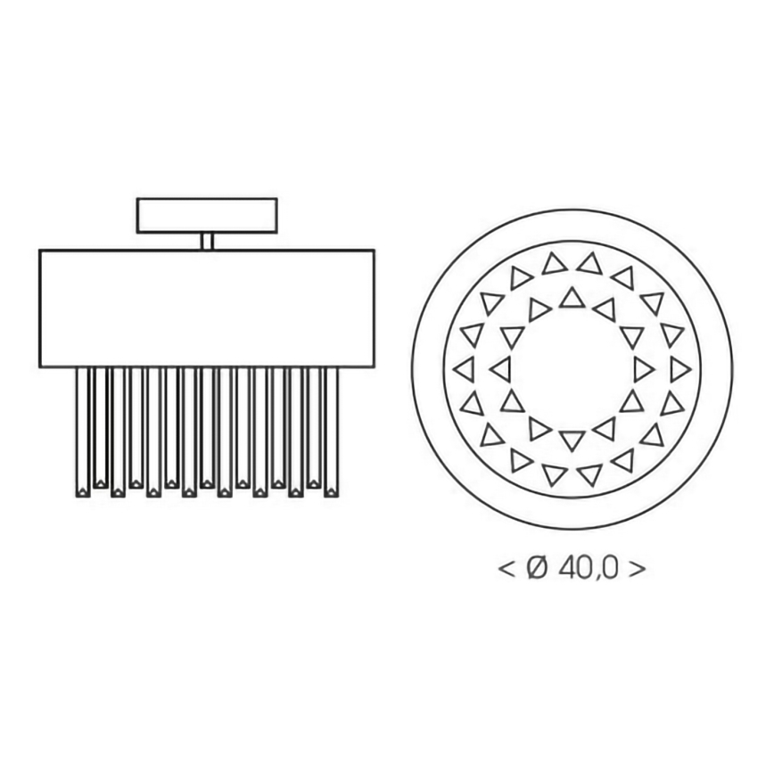 BRILAGI - Stropna svetilka VERVE 4xE14/40W/230V, premer 40 cm, črna