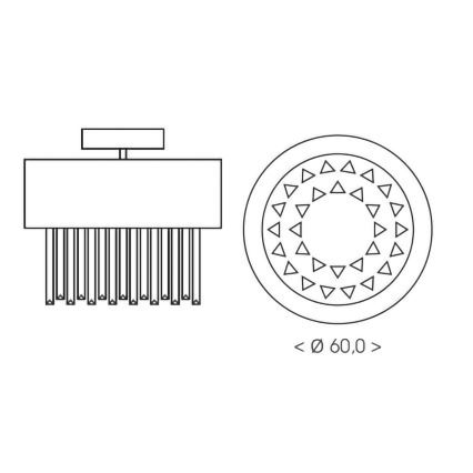 BRILAGI - Stropna svetilka VERVE 6xE14/40W/230V premer 60 cm črna