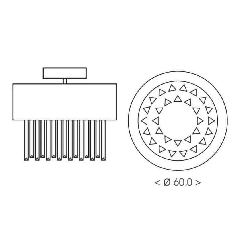 BRILAGI - Stropna svetilka VERVE 6xE14/40W/230V premer 60 cm črna
