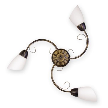 BRILAGI - Stropna svetilka VINE 3xE27/40W/230V premer 75 cm patina/mesing