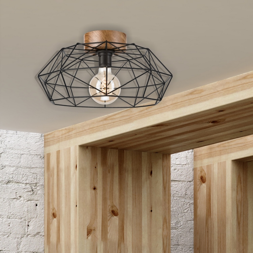 Brilagi - Stropna svetilka WOODY BASKET 1xE27/60W/230V hrast oreh