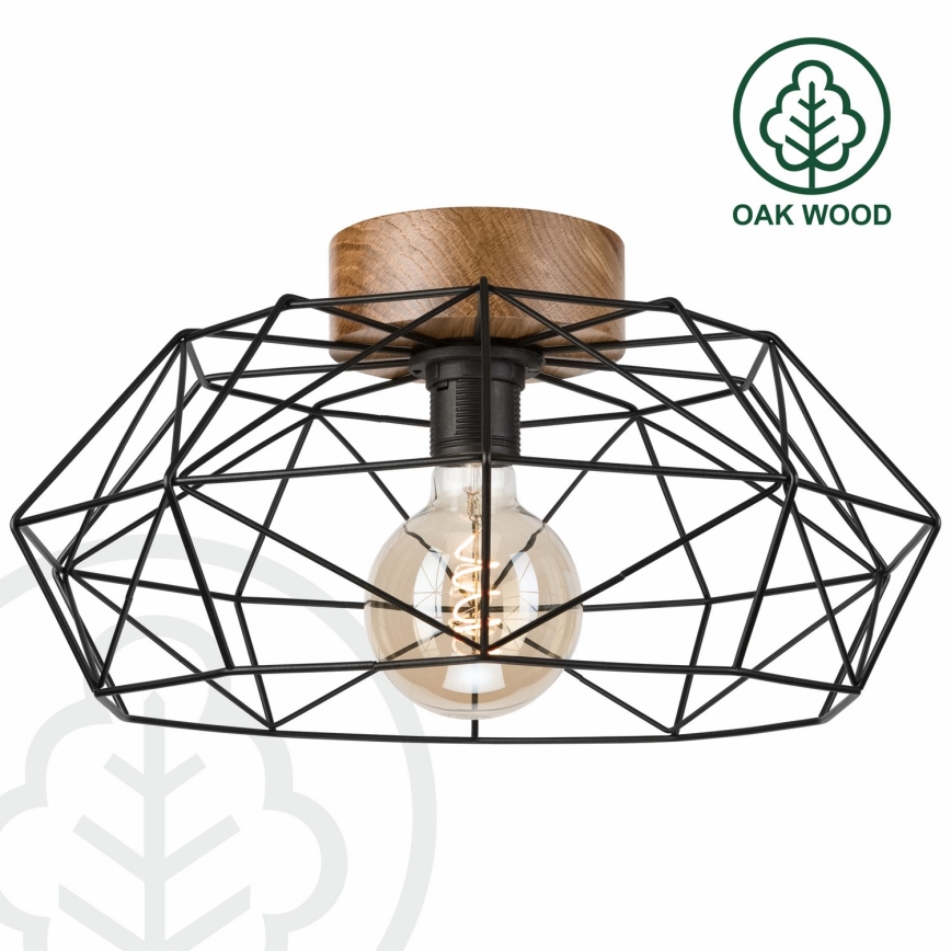 Brilagi - Stropna svetilka WOODY BASKET 1xE27/60W/230V hrast oreh
