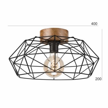 Brilagi - Stropna svetilka WOODY BASKET 1xE27/60W/230V hrast oreh