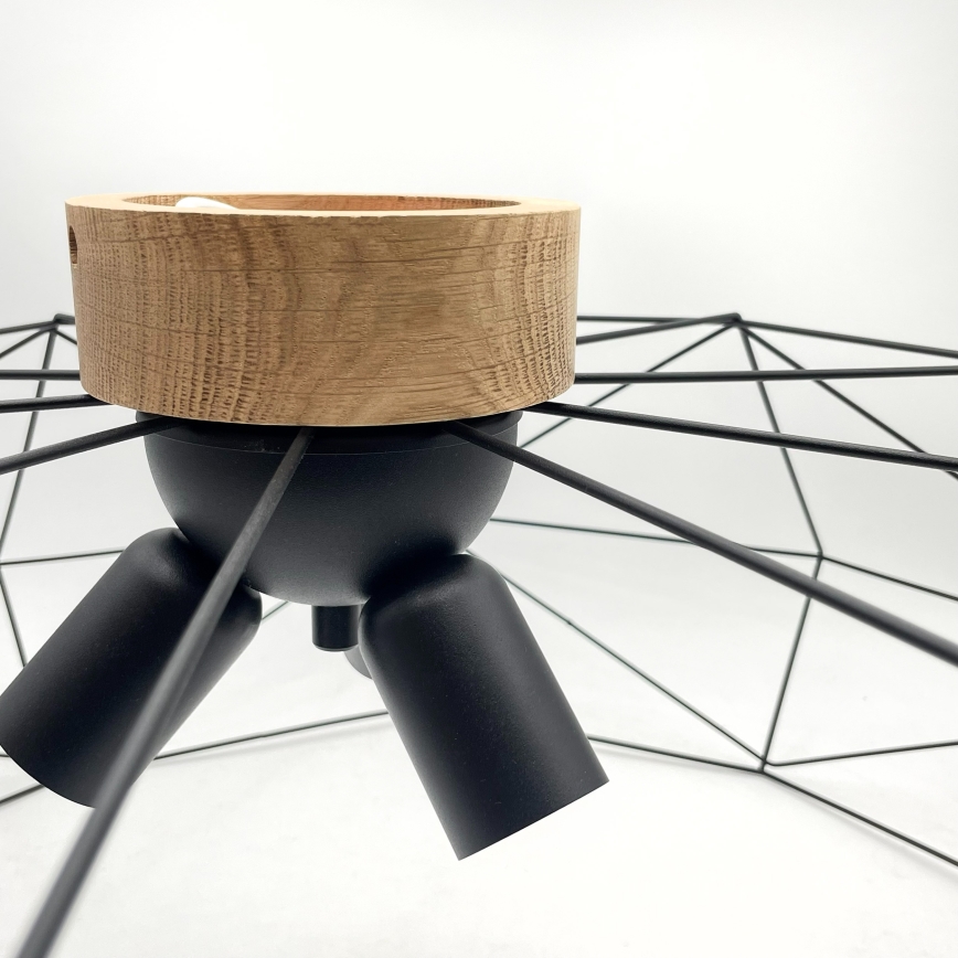 Brilagi - Stropna svetilka WOODY BASKET 3xE27/60W/230V Ø 80 cm hrast