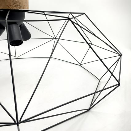 Brilagi - Stropna svetilka WOODY BASKET 3xE27/60W/230V Ø 80 cm hrast