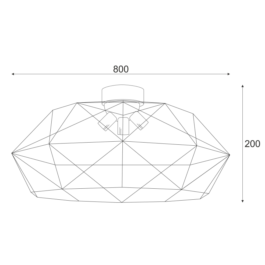 Brilagi - Stropna svetilka WOODY BASKET 3xE27/60W/230V Ø 80 cm hrast