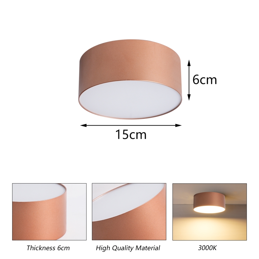 BRILAGI - Stropna svetilka za kopalnico FORIS LED/20W/230V premer 15 cm bronzna IP44 CRI 90