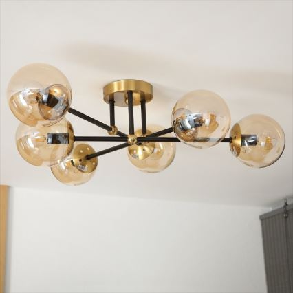 Brilagi - Stropna svetilka za površinsko montažo MALIVA 6xE14/15W/230V zlata