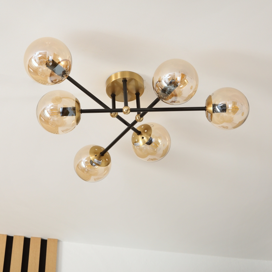 Brilagi - Stropna svetilka za površinsko montažo MALIVA 6xE14/15W/230V zlata