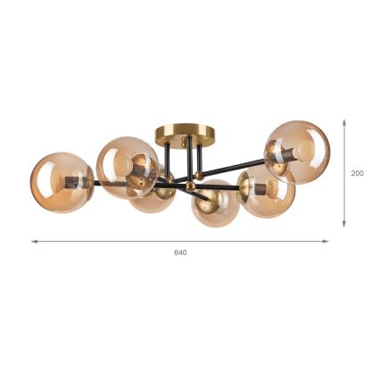 Brilagi - Stropna svetilka za površinsko montažo MALIVA 6xE14/15W/230V zlata