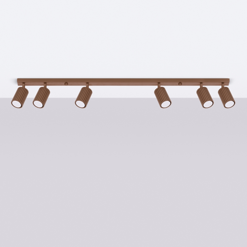 Brilagi - Stropna točkovna svetilka CRESTO 6xGU10/10W/230V rjava