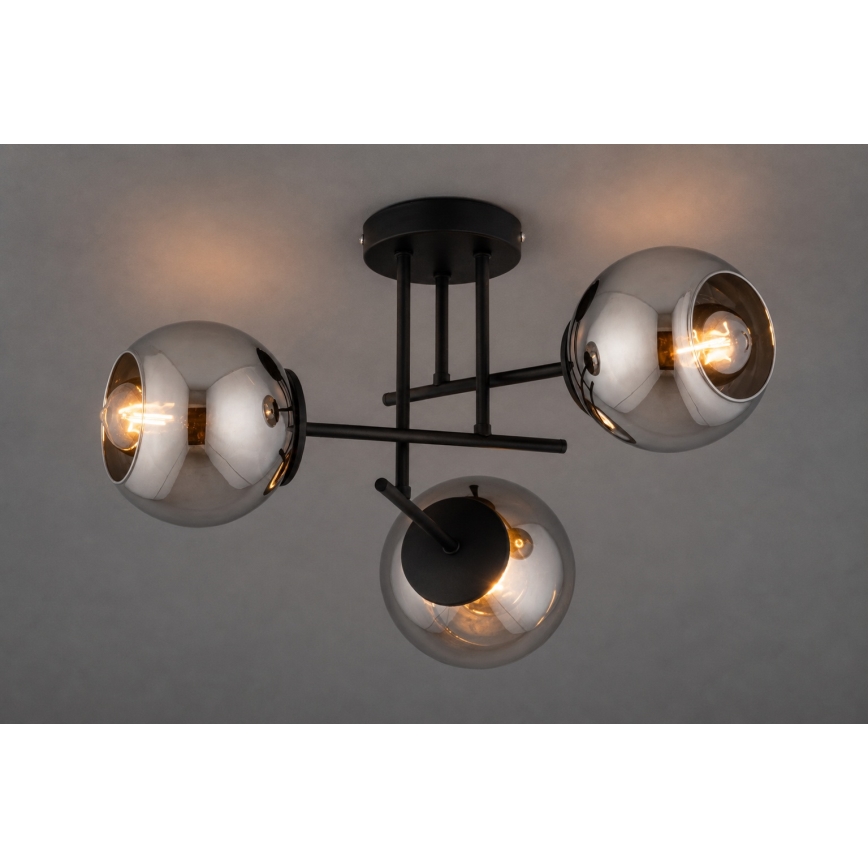 BRILAGI - Stropni lestenec DIOR 3xE27/60W/230V črna/dimno siva