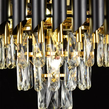 Brilagi - Stropni lestenec ECLIPSE 5xE14/10W/230V premer 38 cm črna/zlata