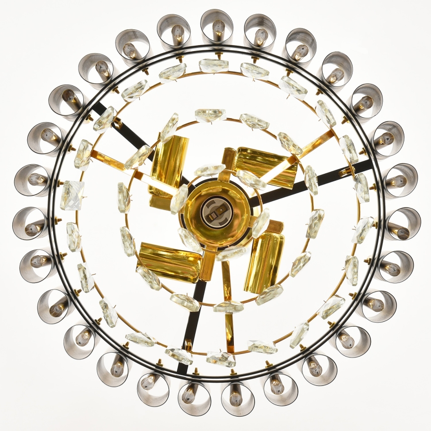 Brilagi - Stropni lestenec ECLIPSE 5xE14/10W/230V premer 38 cm črna/zlata